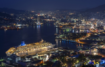 鍋冠山の夜景